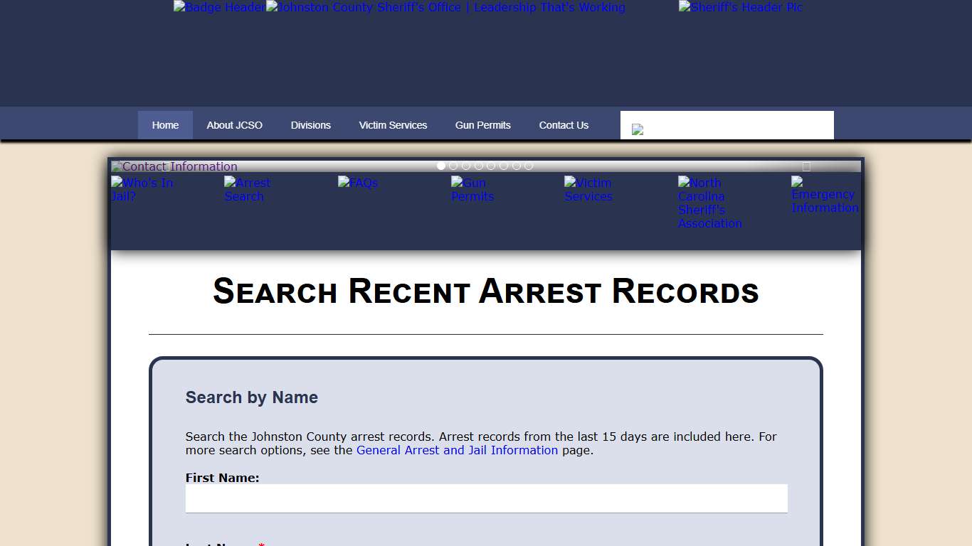 Search Recent Arrest Records